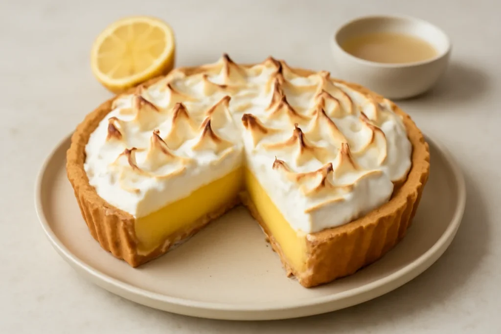 Aquafaba Lemon Meringue Pie (Vegan, GF)