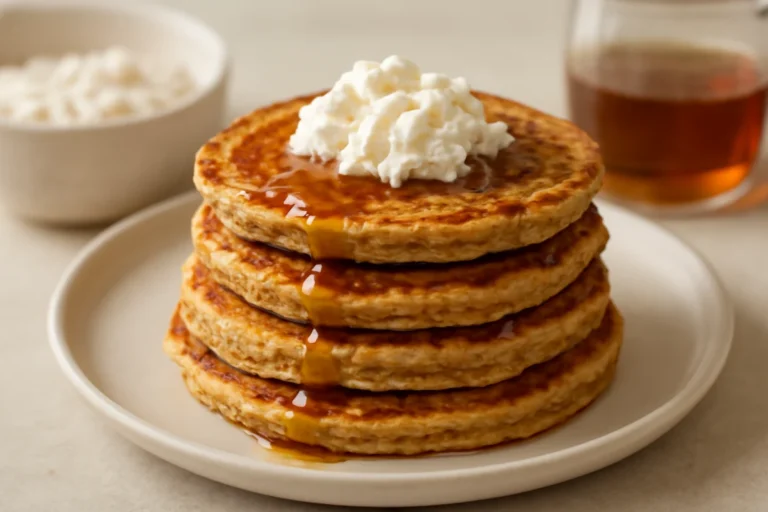 Oatmeal Cottage Cheese Pancakes