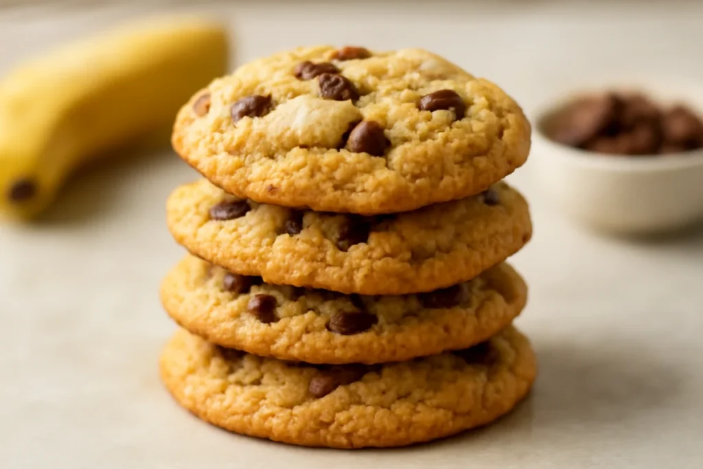 Soft Banana Chocolate Chip Cookies