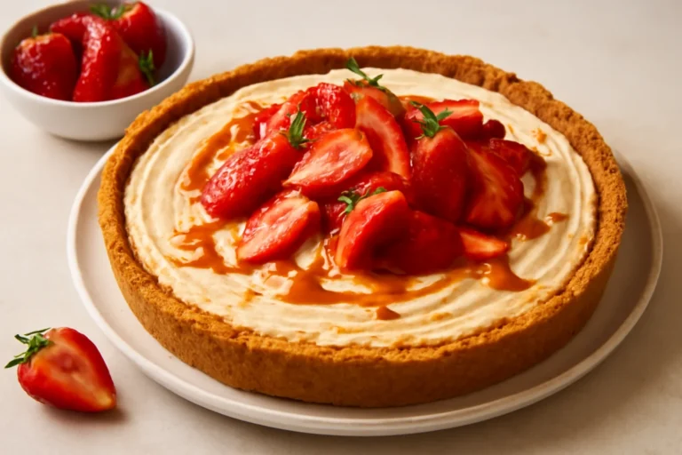 Strawberry Dulce De Leche Ice Cream Pie