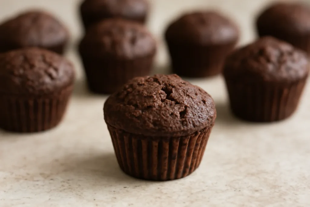 Vegan Chocolate Mini Muffins (No Sugar!)